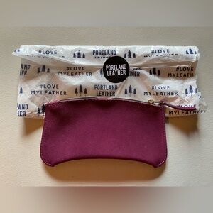 🆕 💜🩷 Portland Leather Canoe Zippered Pouch in SUPERBLOOM